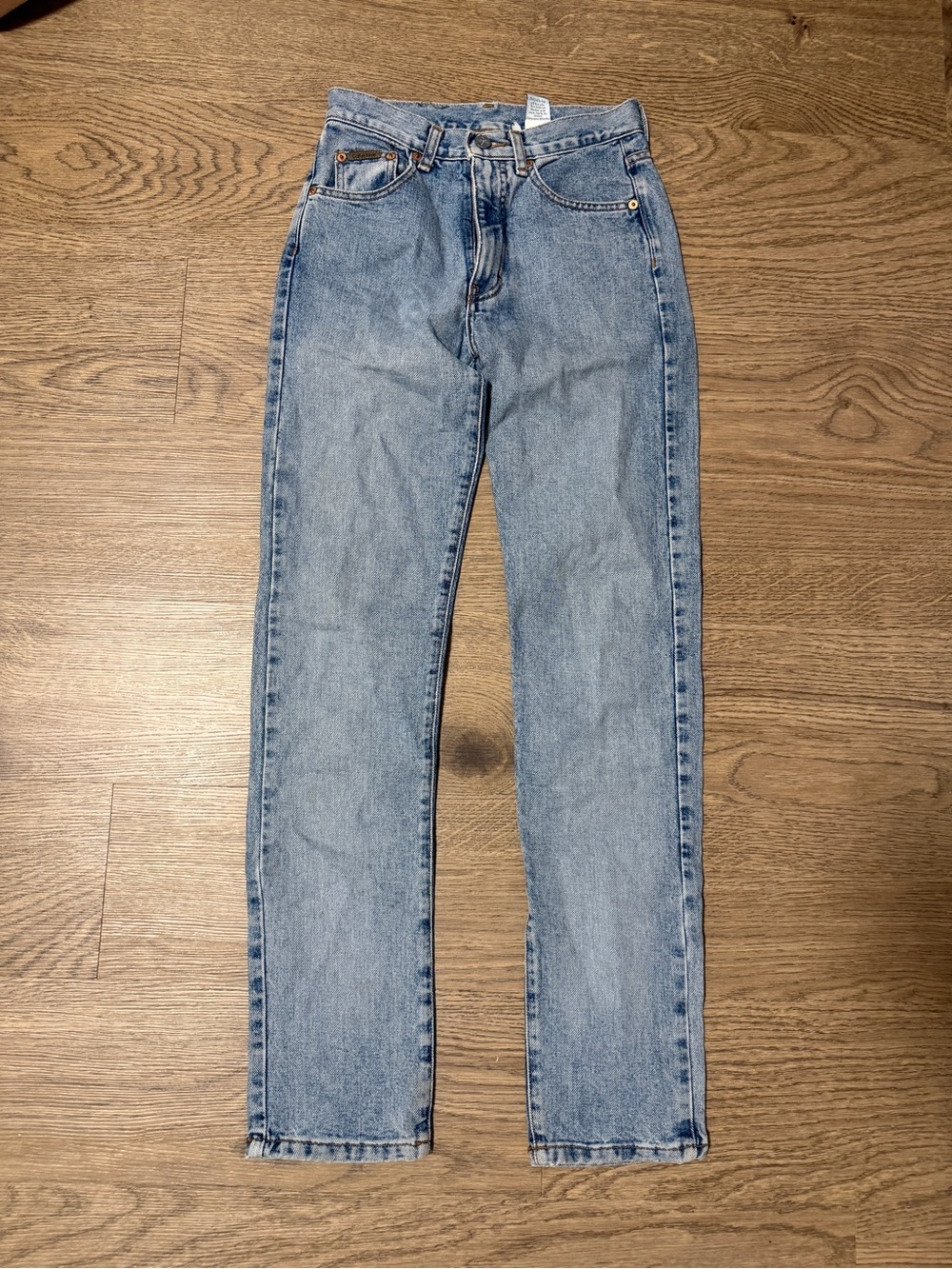 Vintage Calvin Klein Jeans High-Rise Straight Leg Light Blue Denim
